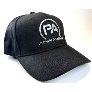 Primary Arms Hat Cap Black Embroidered Logo Snapback Formed 6 Panels Trucker NEW